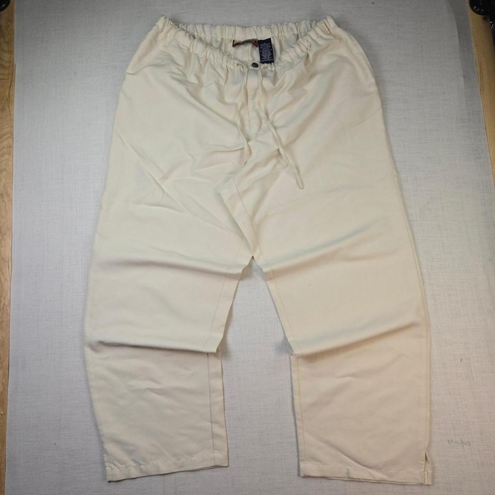 VTG Havana Jacks Cafe 1X Wide Leg Pants Women Baggy Tan Beach Relaxed Summer EUC